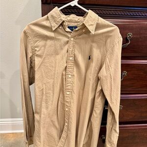 Polo by Ralph Lauren Men's Beige Button-Down Shirt